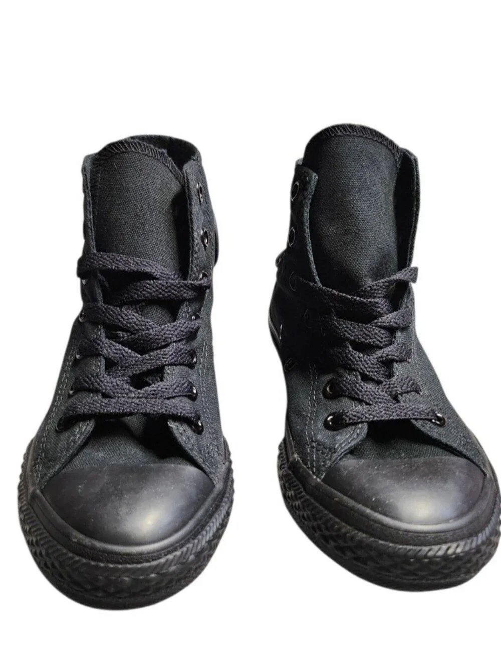 Boy's Converse Chuck Taylor All Star High-Top Sneakers Black Monochrome Size 2.5
